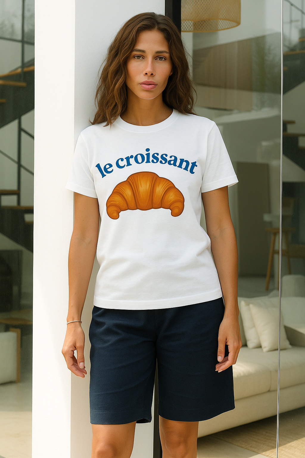 T-shirt unisexe “le croissant” – L’icône gourmande en version stylée