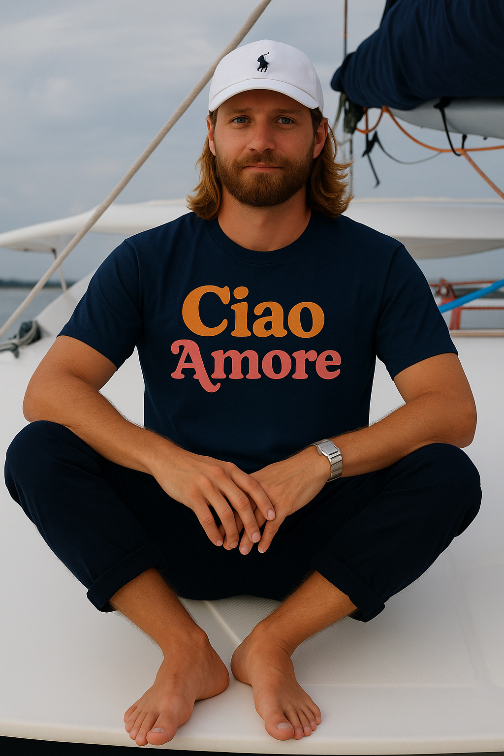 T-shirt “Ciao Amore” – T-shirt graphique italien en coton biologique