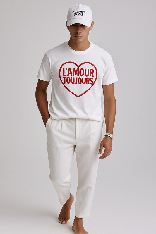 T-shirt “L’Amour Toujours” – Un classique romantique au look vintage