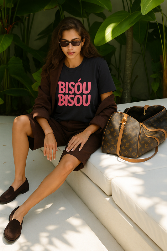 BISÓU BISOU – T-shirt Graphique Unisexe en Coton Bio