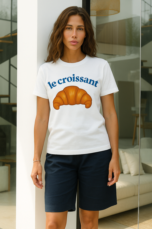 T-shirt unisexe “le croissant” – L’icône gourmande en version stylée